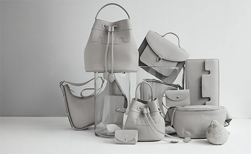 collection sac en cuir gris