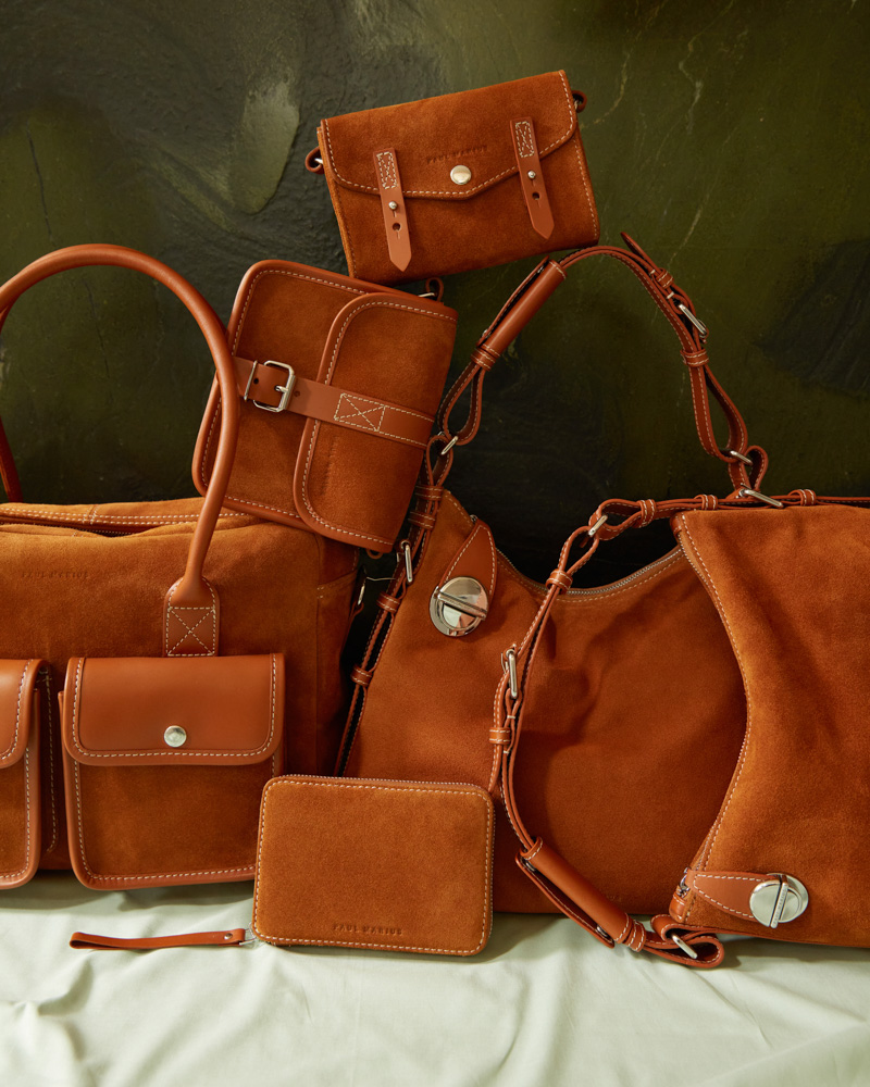 Sac en cuir su&eacute;d&eacute;, sac fourre-tout minimaliste