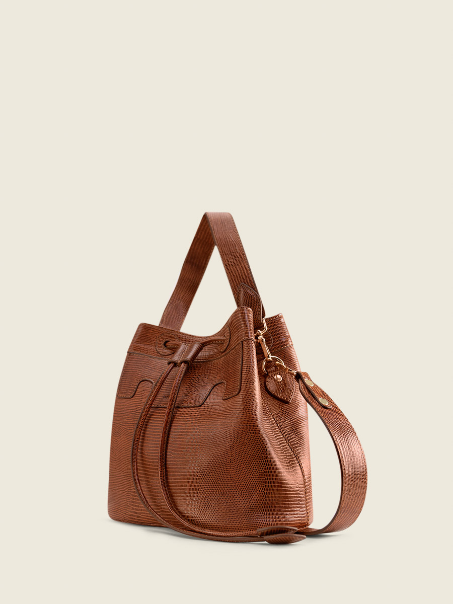 Sac banane en cuir marron camel CAPUCINE - Paiement 4 fois