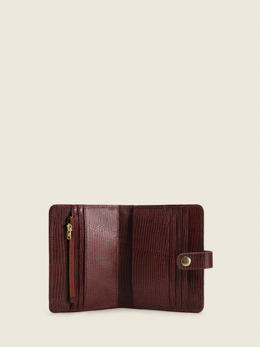 Portefeuille Femme Vintage Années 1960 - King - Tissu Et Cuir Mince - USA