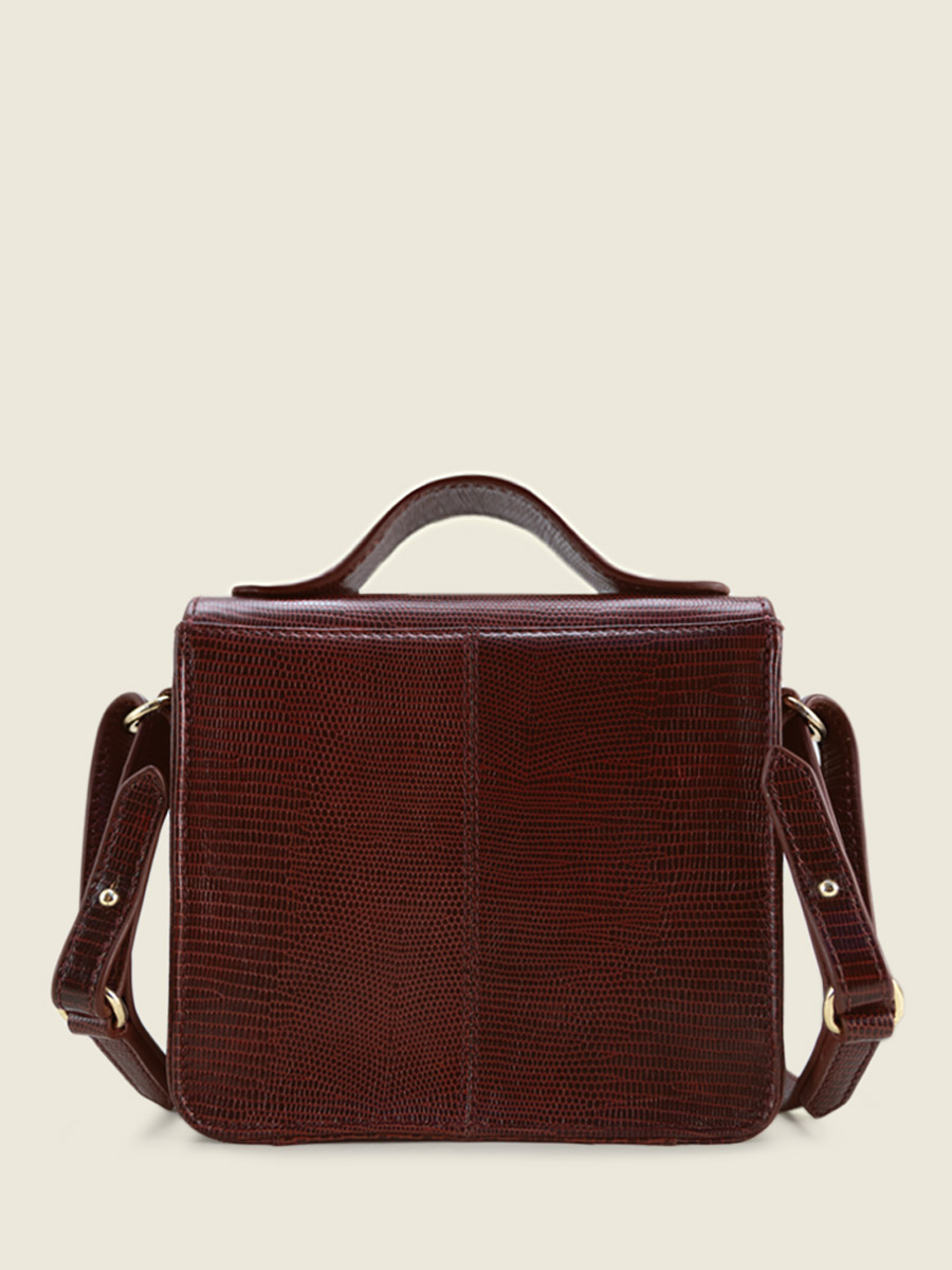 Mademoiselle George XS 1960 Grenat - sac ?� main en cuir rouge pour femme | PAUL MARIUS