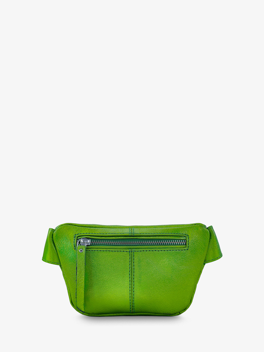 photo-vue-de-dos-mini-sac-banane-cuir-vert-metallise-femme-labanane-xs-absinthe-paul-marius-m503xs-gr-b