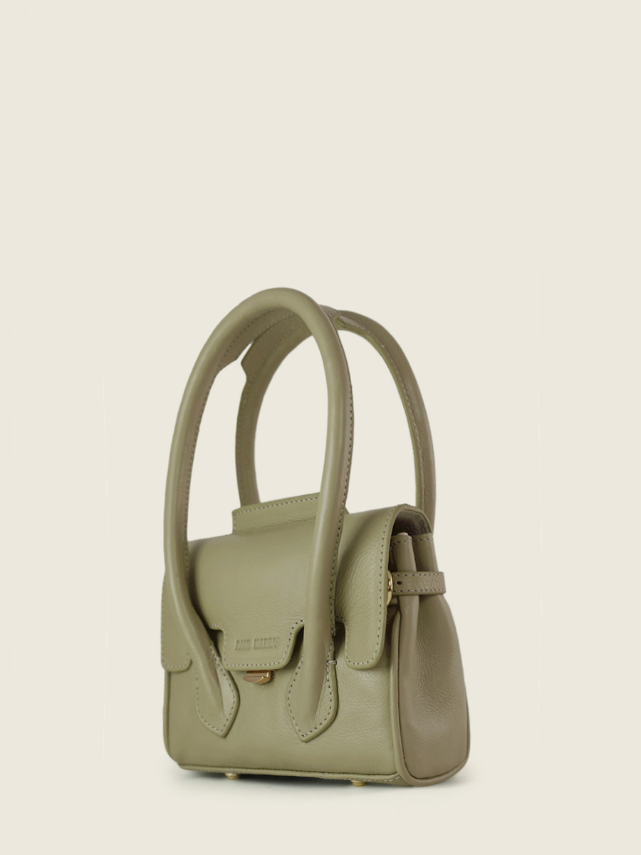 photo-vue-de-cote-mini-sac-main-cuir-vert-colette-xs-art-deco-amande-paul-marius-w28xs-ad-al