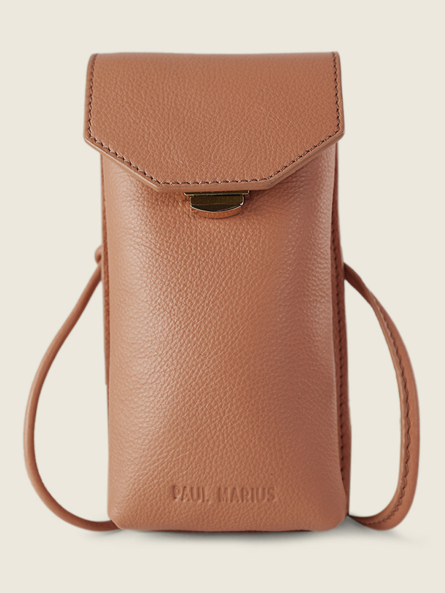 photo-vue-de-cote-sac-telephone-cuir-marron-eva-art-deco-caramel-paul-marius-m71-ad-ca