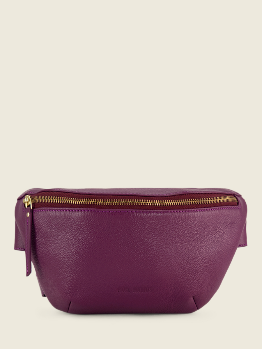 photo-vue-de-face-sac-banane-cuir-violet-labanane-art-deco-zinzolin-paul-marius-m503-ad-zi