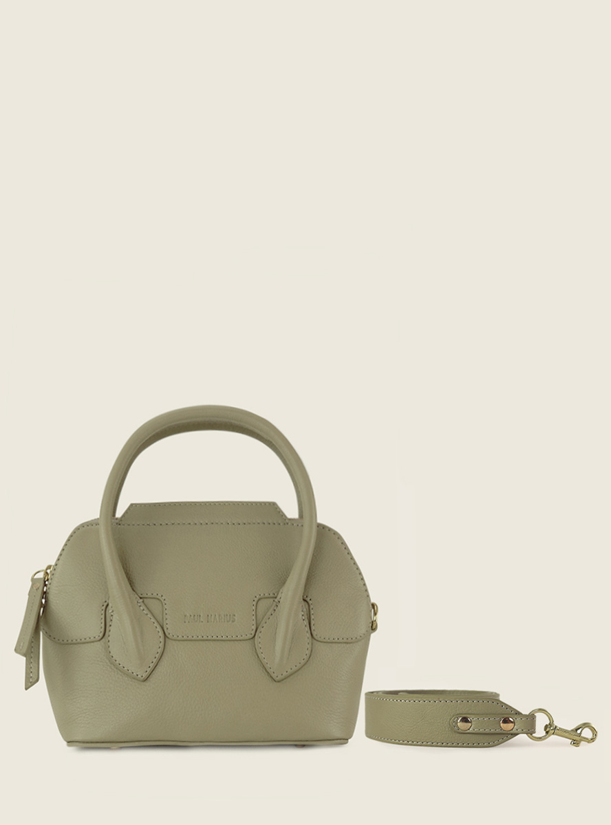 photo-vue-de-face-mini-sac-main-cuir-vert-gisele-xs-art-deco-amande-paul-marius-w32xs-ad-al