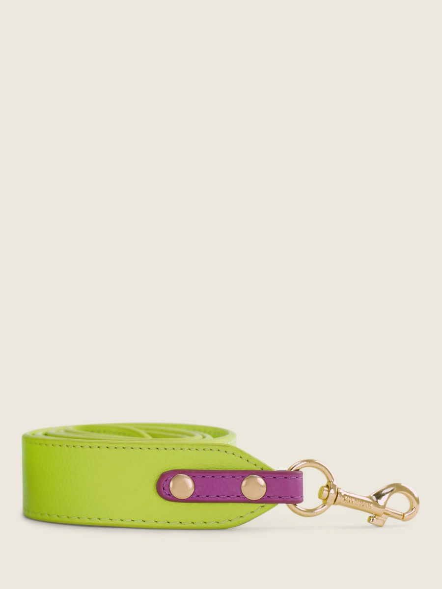 photo-vue-face-bandouliere-amovible-cuir-vert-violet-labandouliere-sorbet-pomme-casis-paul-marius-ss01-sb-lgr