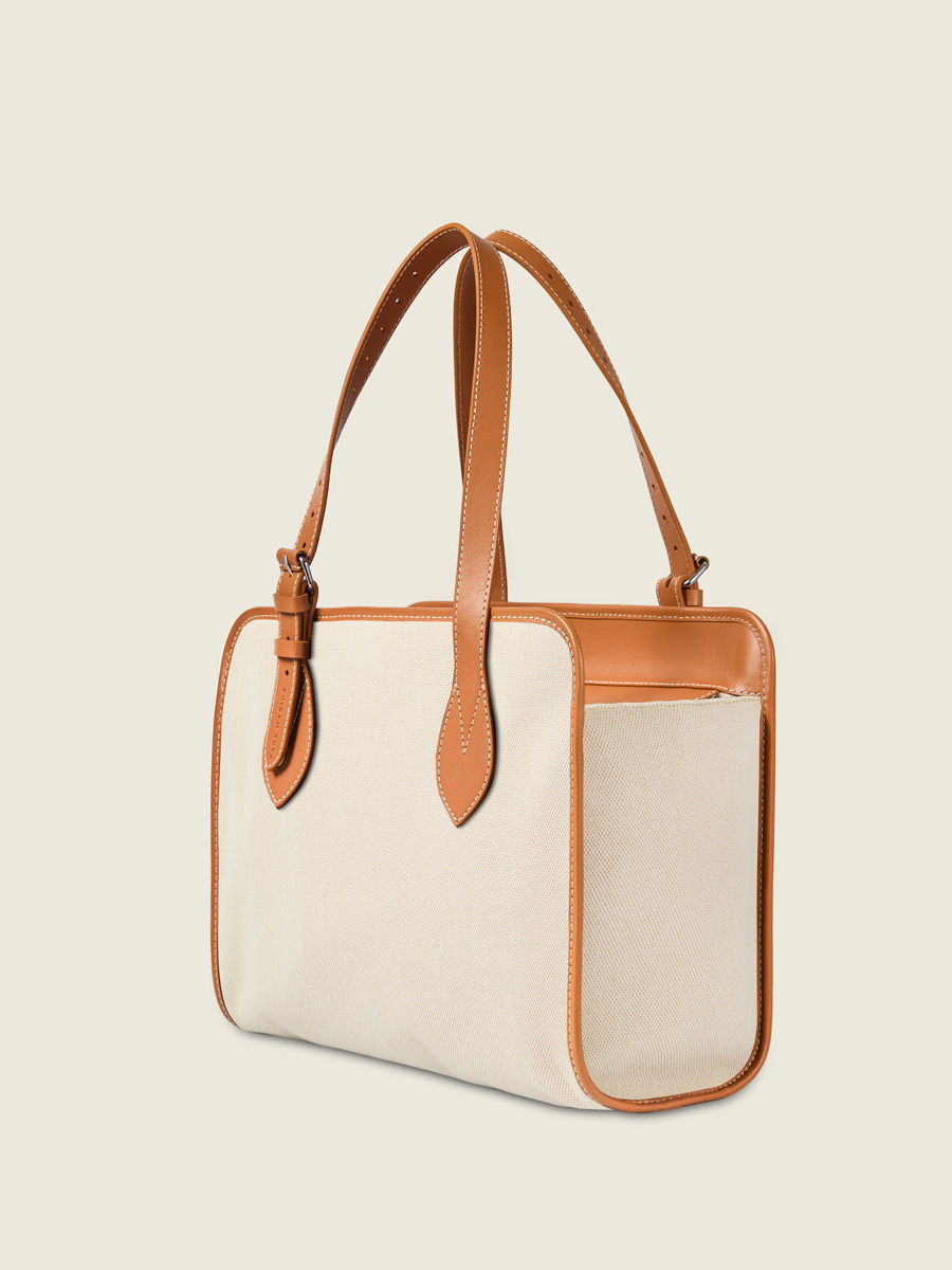 Sac cabas toile beige LeCabas Escapade - Toile Beige vue dos