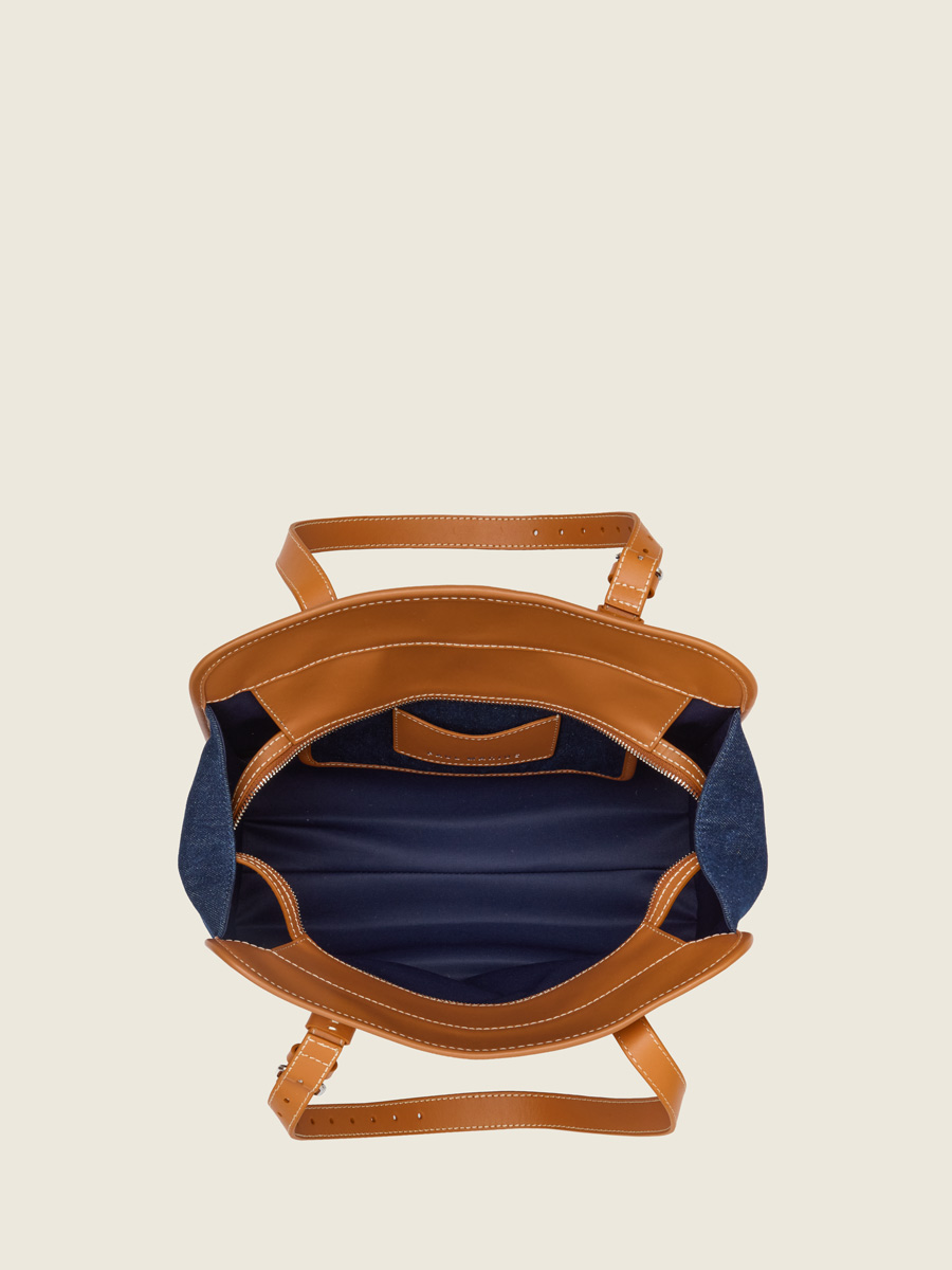 Sac cabas denim brut LeCabas Escapade - Denim Brut vue portee