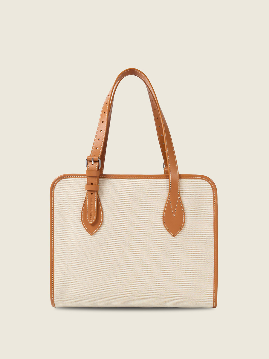 Sac cabas toile beige LeCabas Escapade - Toile Beige vue face