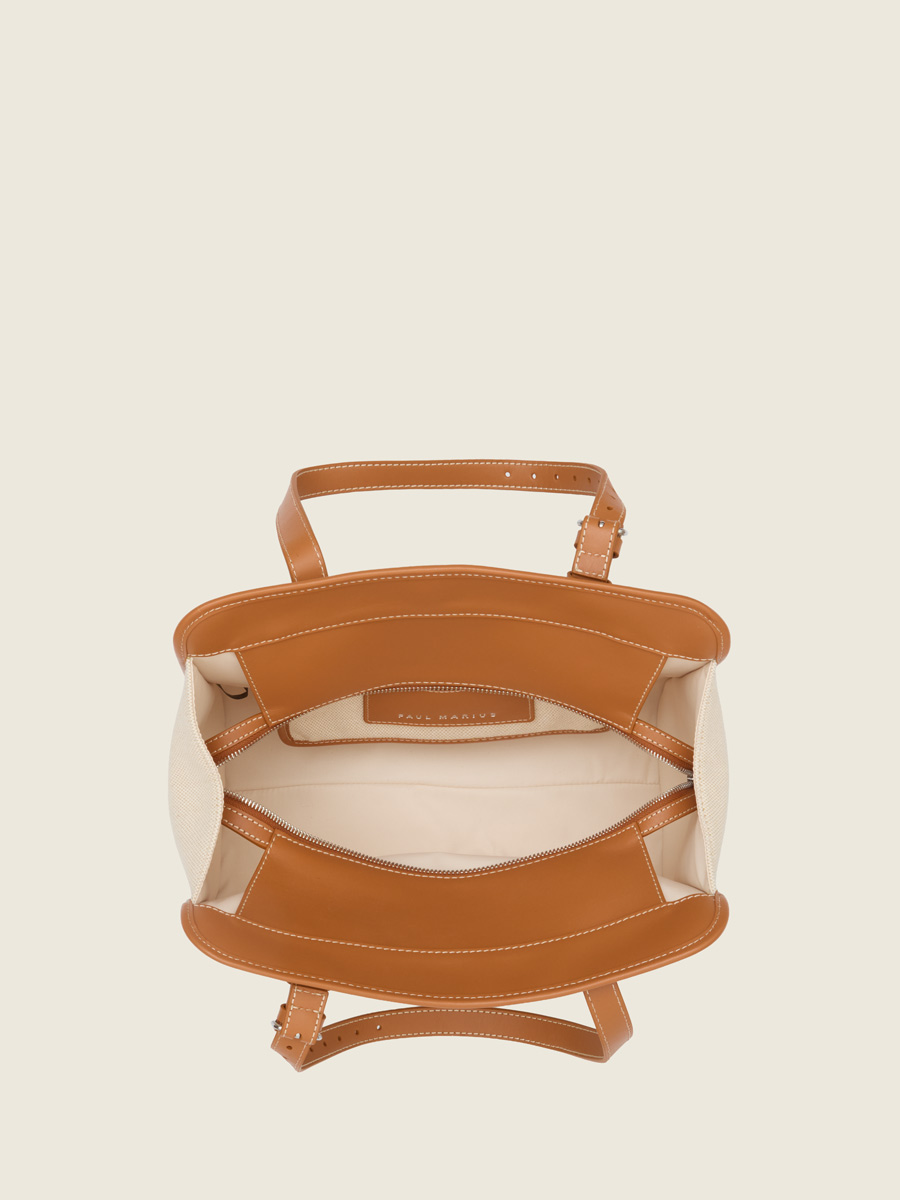 Sac cabas toile beige LeCabas Escapade - Toile Beige vue interieure