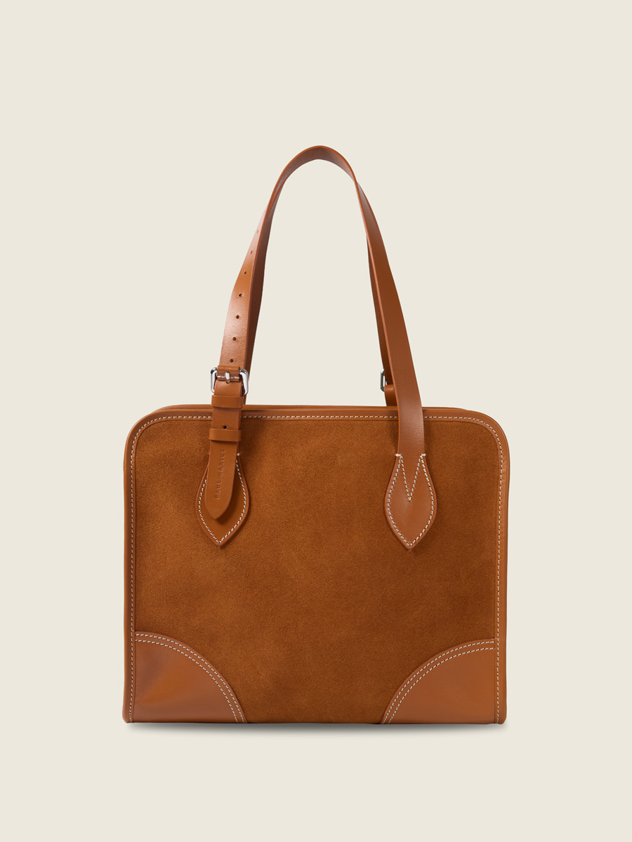 Sac cabas en daim LeCabas  - Fauve vue face