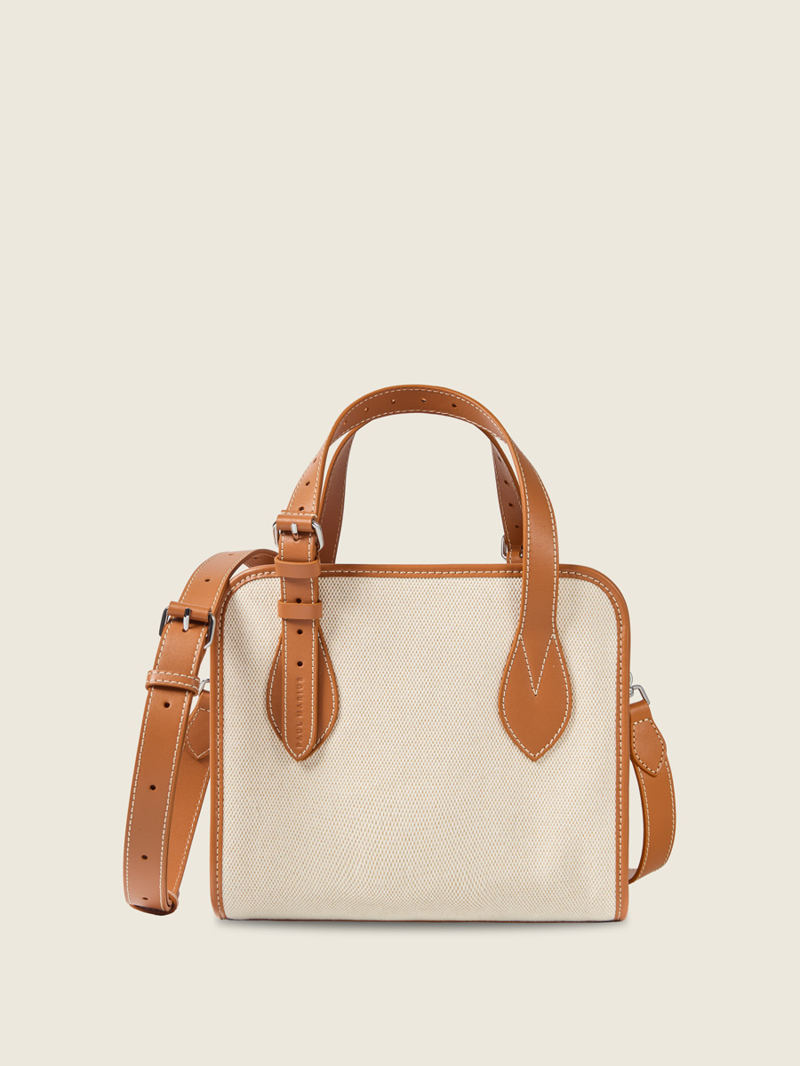 Mini sac cabas toile beige LeCabas S Escapade - Toile Beige vue face