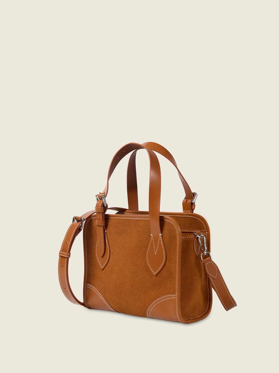 Mini sac cabas en daim LeCabas S - Fauve vue dos