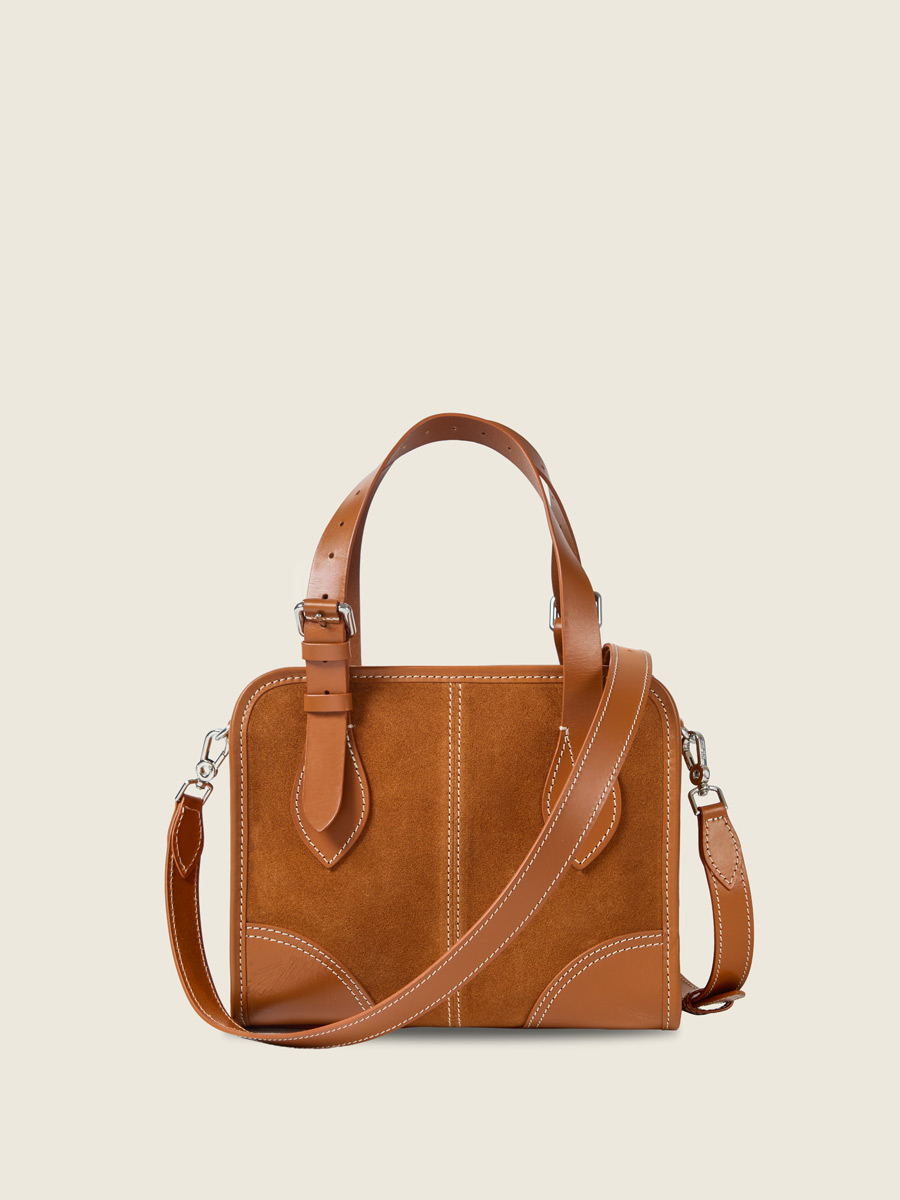 Mini sac cabas en daim LeCabas S - Fauve vue interieure