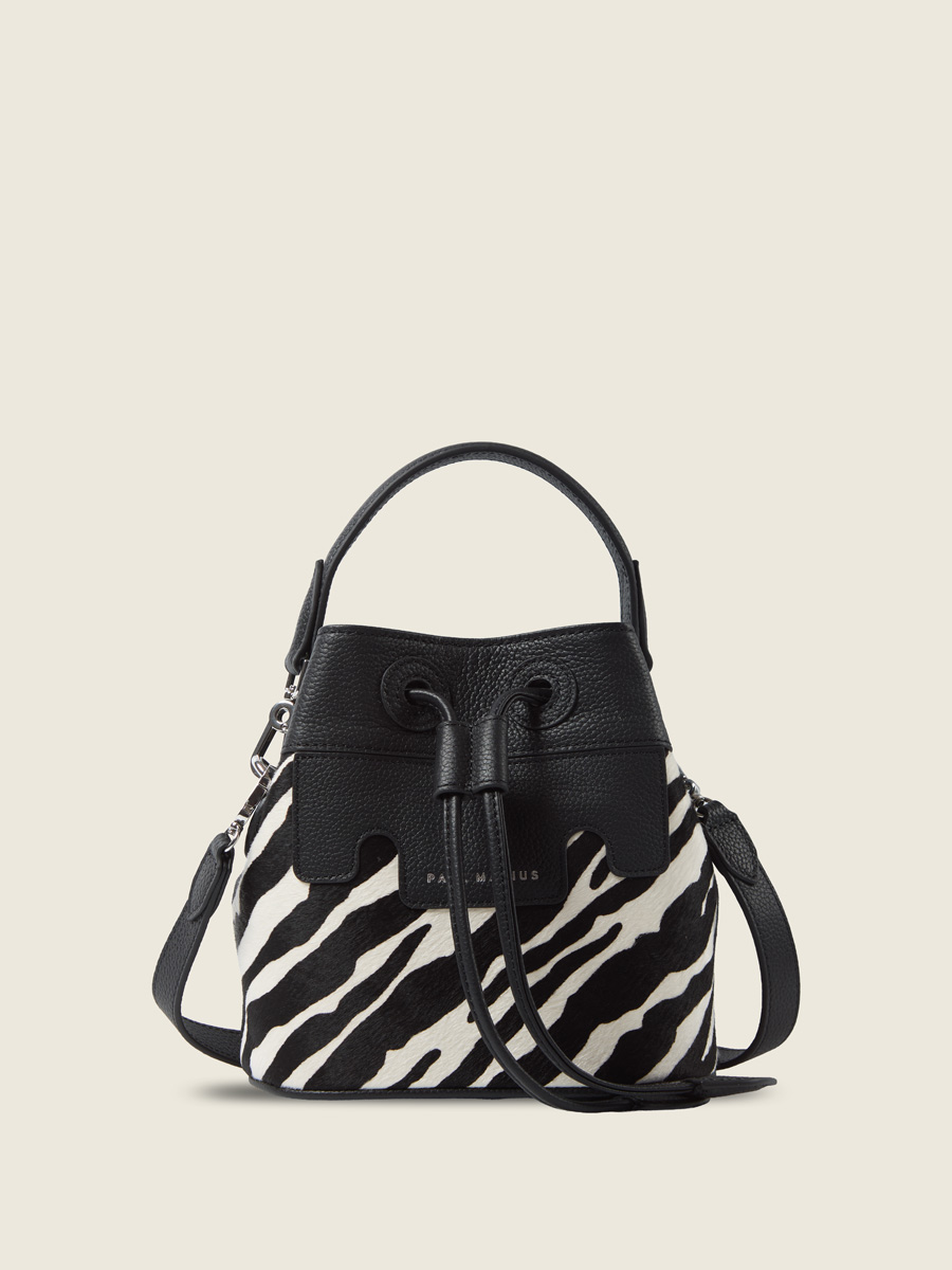 mini-sac-seau-noir-blanc-cuir-capucine-xs-vue-face-w39xs-ti-b-w