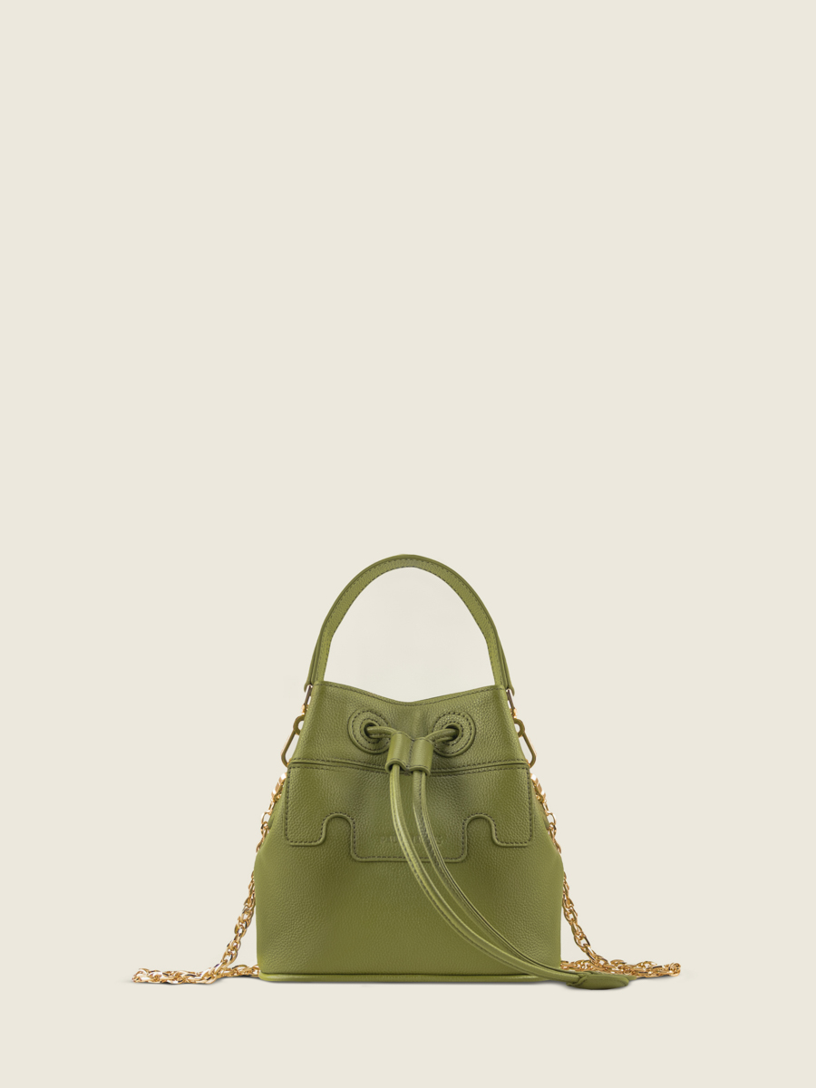 mini-sac-seau-cuir-capucine-xs-vert-olive-vue-face-w39xs-gr-o