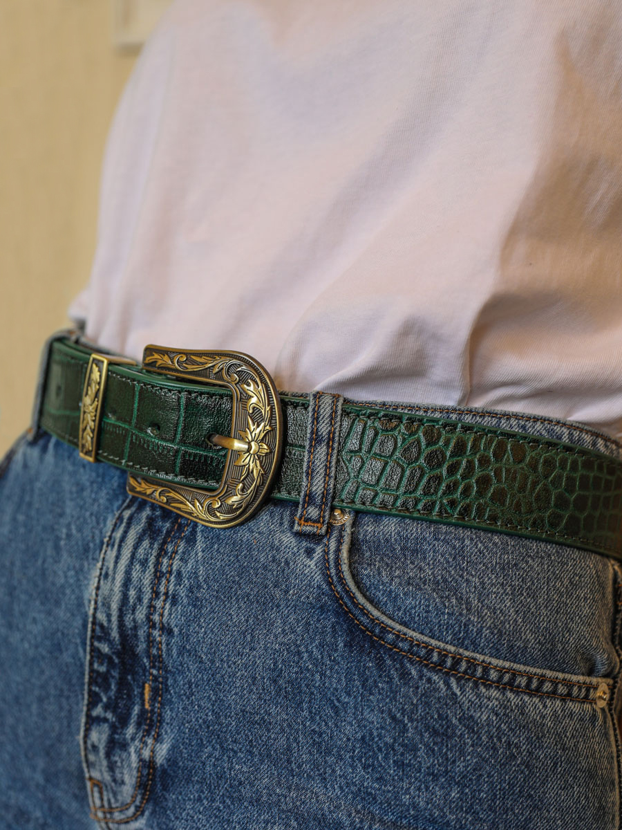 photo-portee-ceinture-cuir-femme-leceinture-alligator-vert-paul-marius-lb-w-115-a-dg