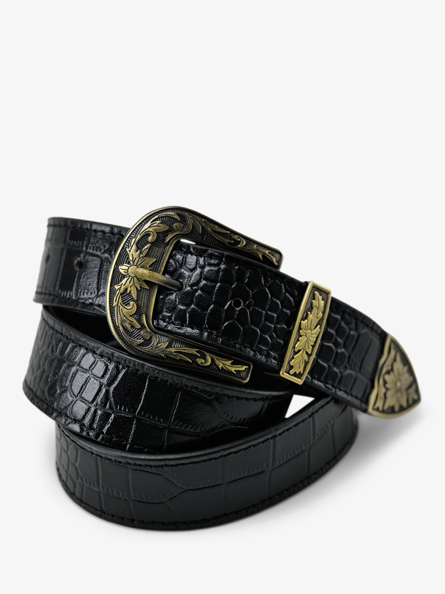 photo-vue-de-face-ceinture-cuir-femme-leceinture-alligator-noir-paul-marius-lb-w-115-a-b