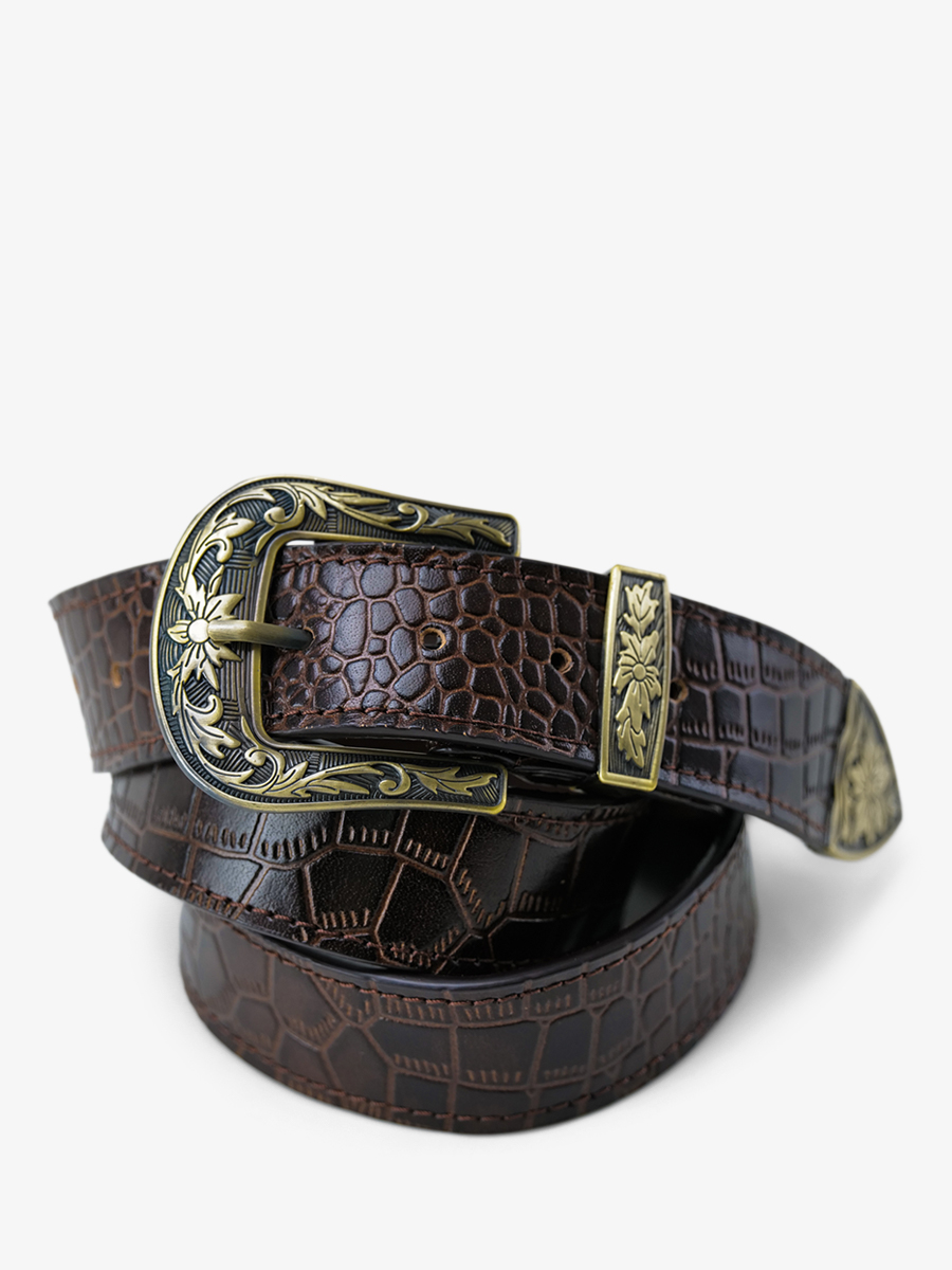 photo-vue-de-face-ceinture-cuir-femme-leceinture-alligator-marron-paul-marius-lb-w-115-a-db