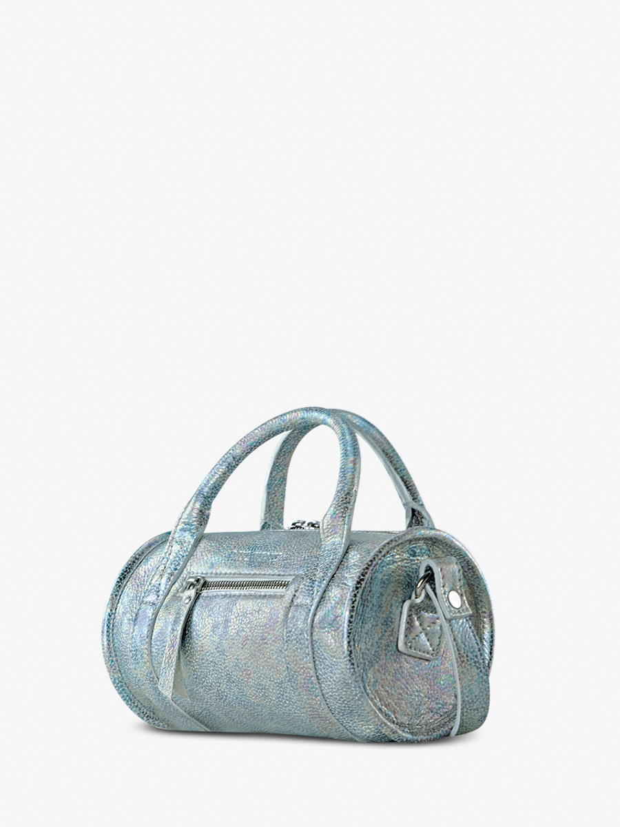 Charlie Granite sac a main en cuir blanc et holographique femme PAUL MARIUS
