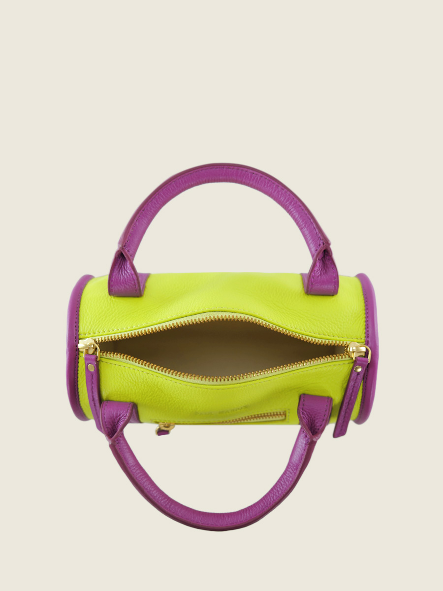 photo-portee-mini-sac-a-main-cuir-vert-violet-charlie-sorbet-pomme-cassis-paul-marius-w30-sb-lgr-p