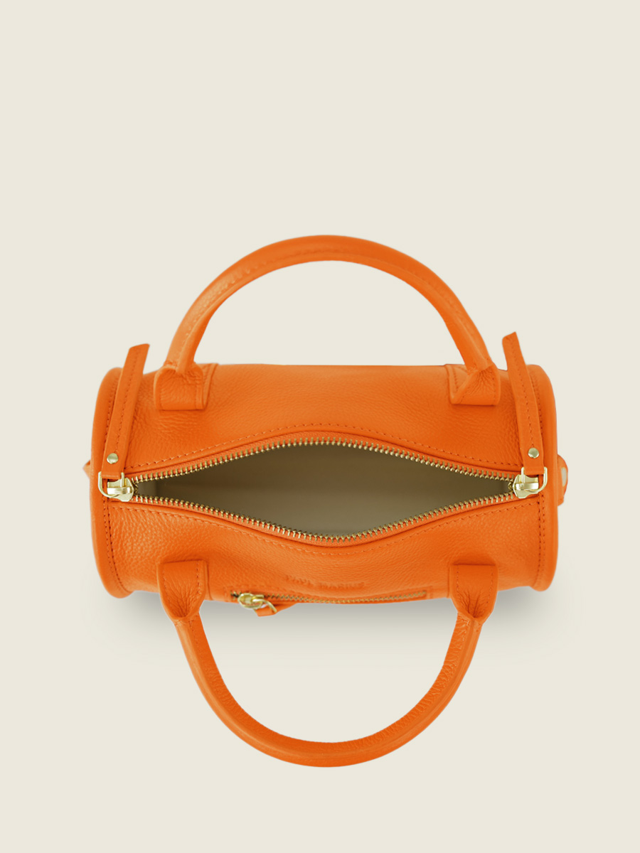 photo-portee-mini-sac-a-main-cuir-orange-charlie-sorbet-mangue-paul-marius-w30-sb-o