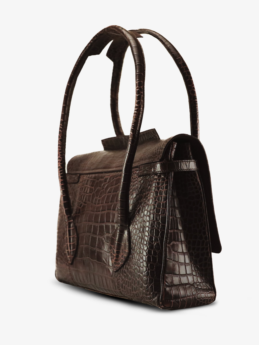 photo-vue-de-cote-sac-main-cuir-femme-colette-m-alligator-marron-paul-marius-w028m-a-db