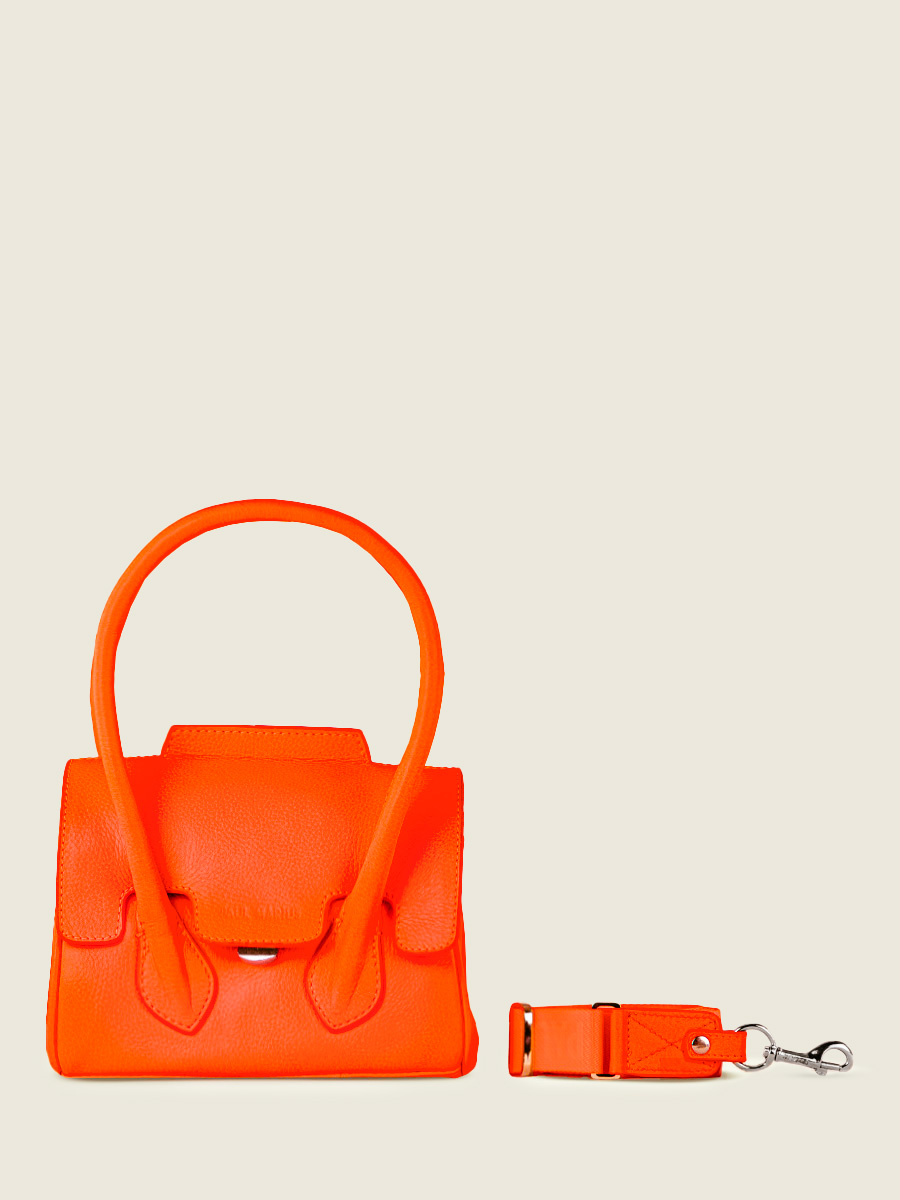 photo-vue-cote-mini-sac-a-main-cuir-orange-colette-xs-neon-paul-marius-w28xs-ne-o