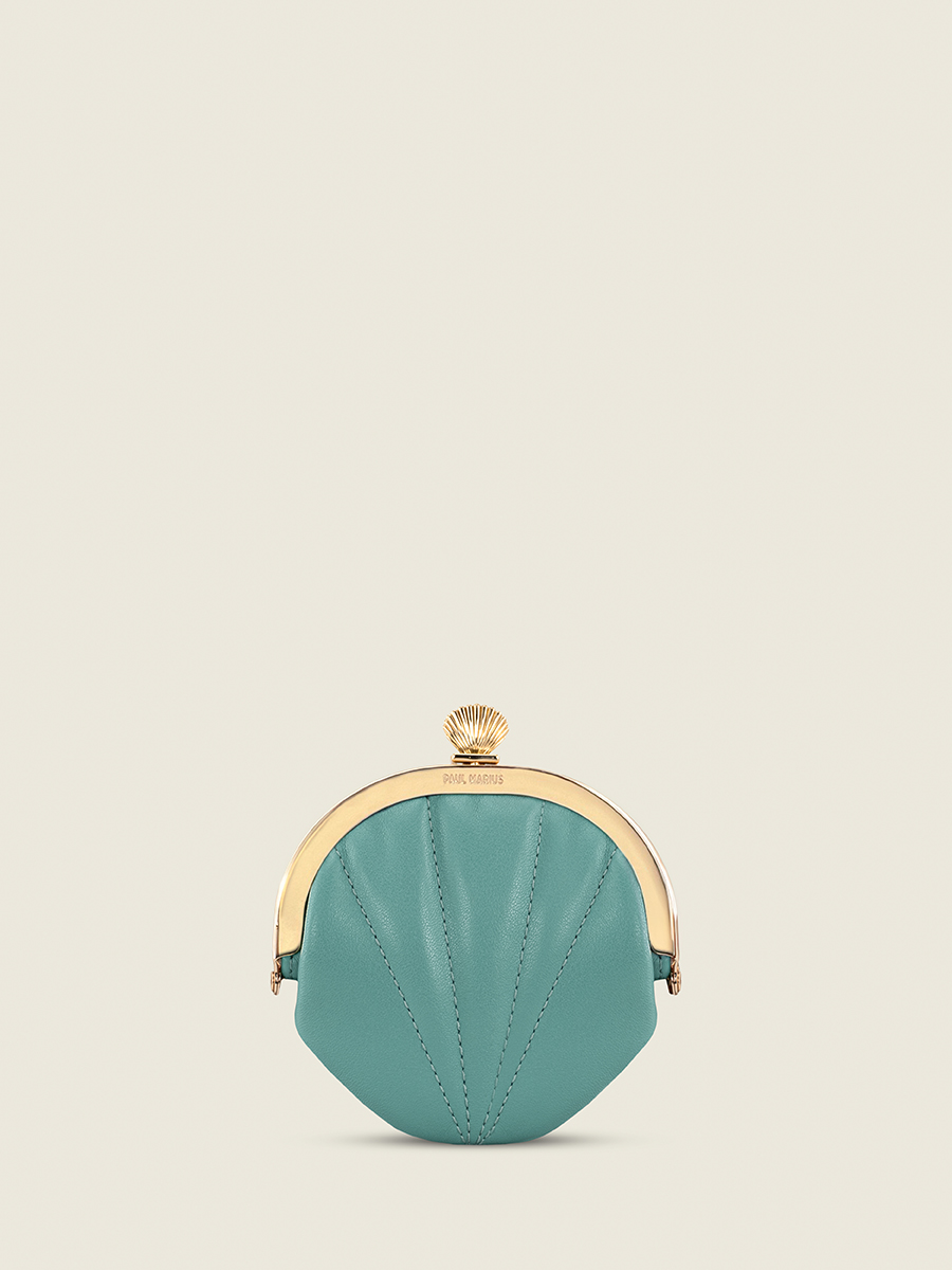 porte-monnaie-cuir-naïade-coquillage-bleu-lagon-vue-face-m87-blu