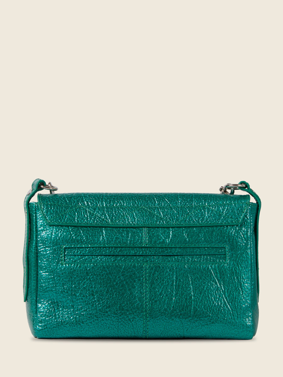 Sac bandoulière en cuir bleu Diane S - Star Lagon vue dos