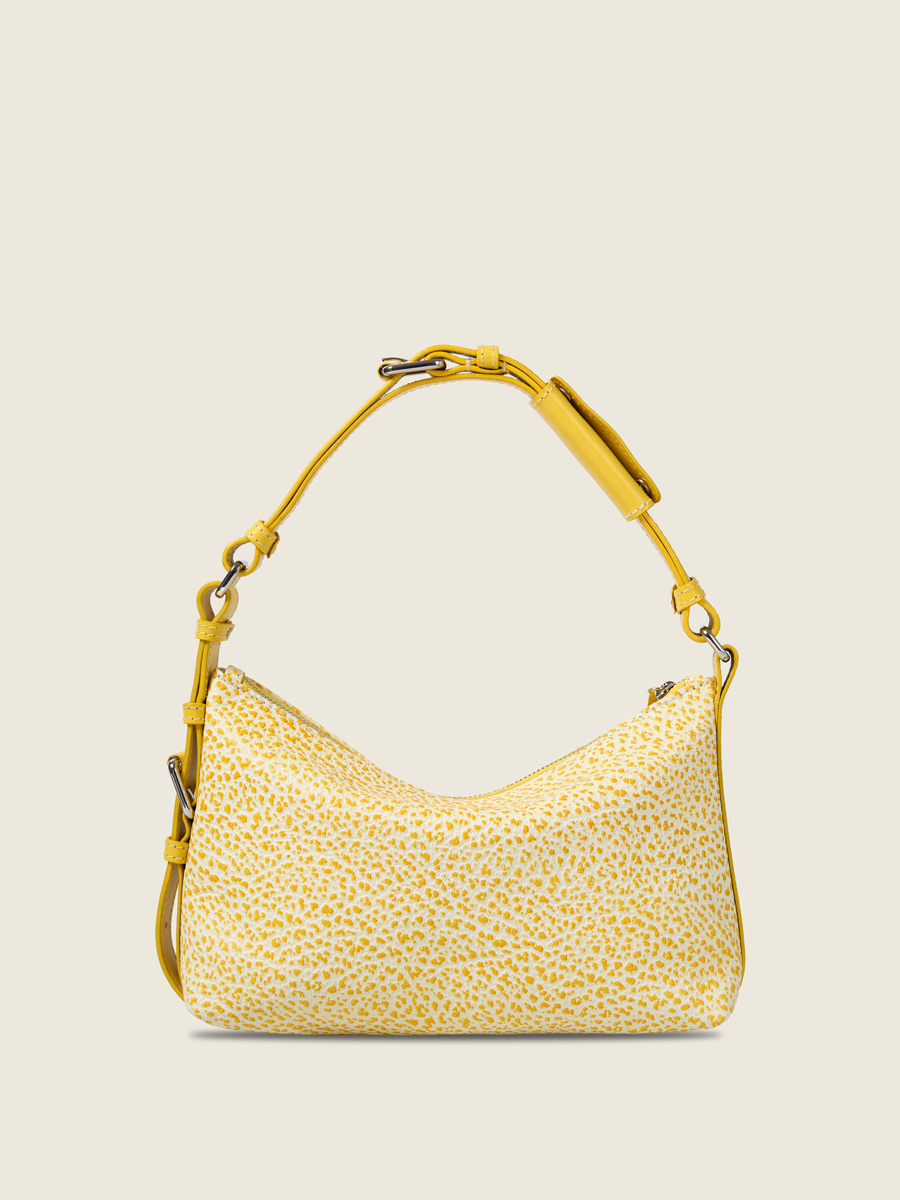 Sac baguette en cuir jaune Elliott Baguette - Citronnade vue interieure