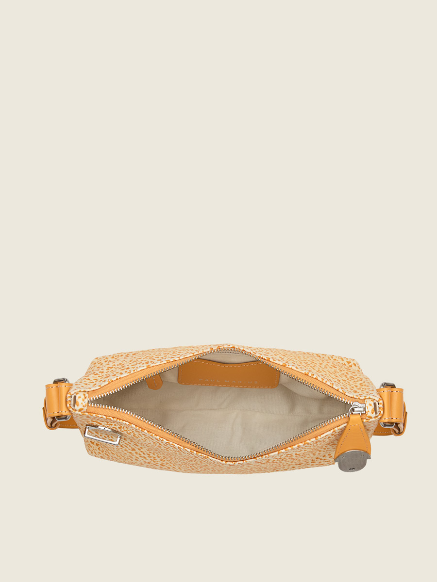 Sac baguette en cuir orange Elliott Baguette - Orangeade photo focus matiere