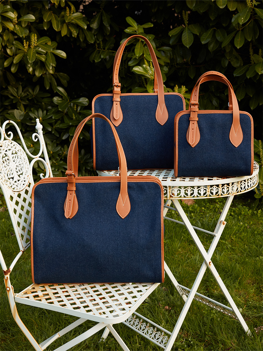 Sac cabas denim brut LeCabas Escapade - Denim Brut vue dos