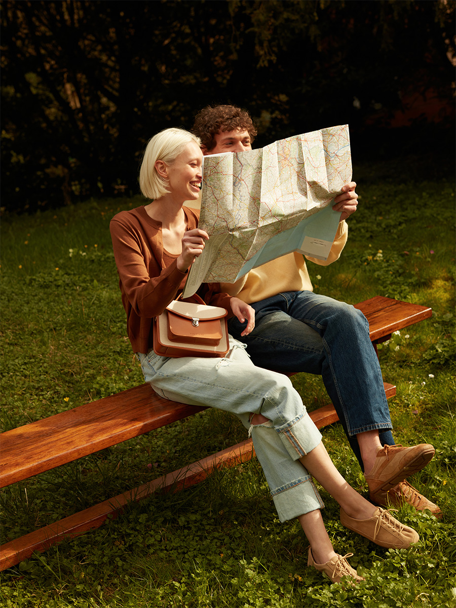 Sac à main en toile beige Mademoiselle George Escapade - Toile Beige vue dos