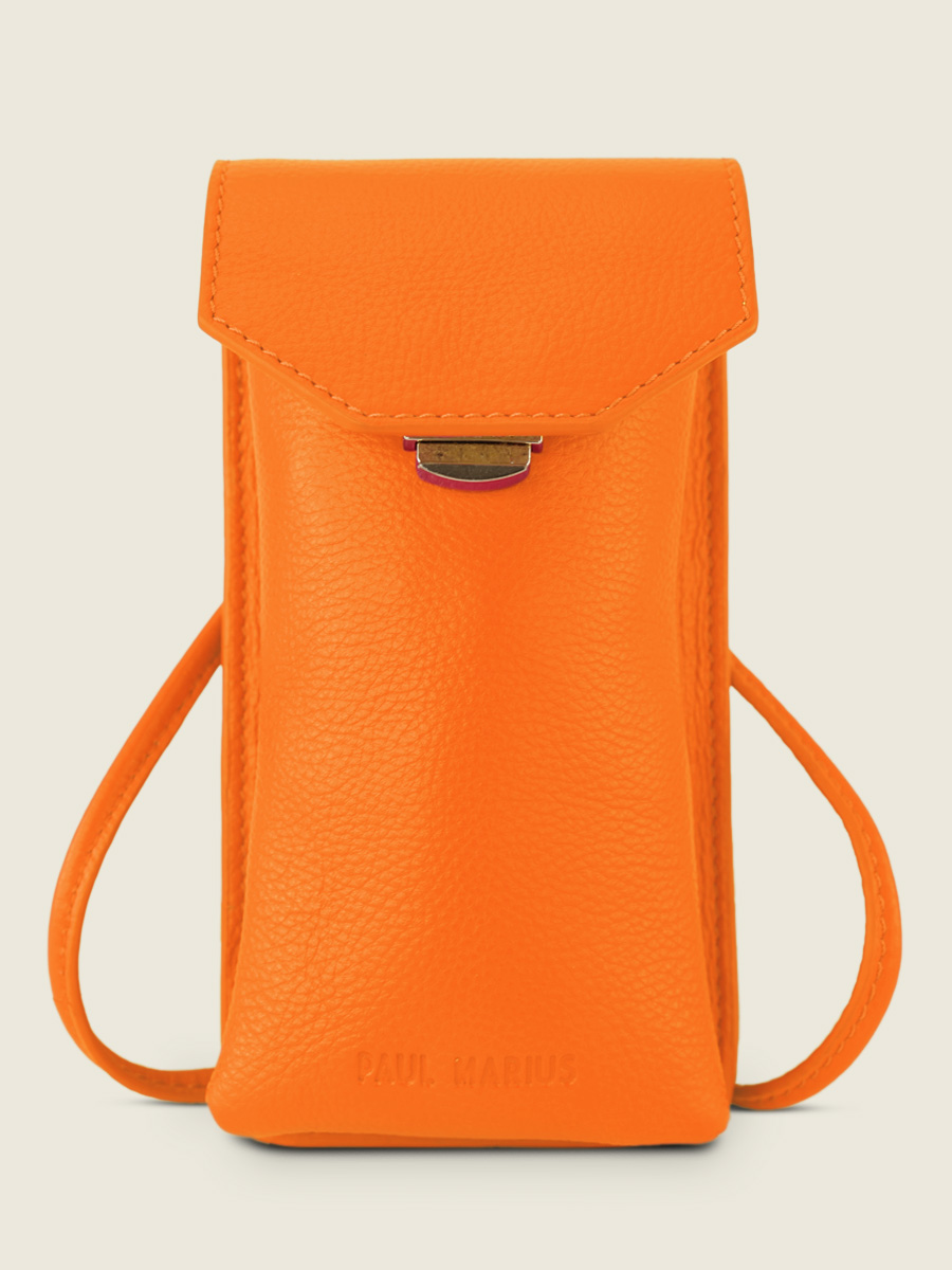 photo-vue-cote-sac-telephone-cuir-orange-eva-sorbet-mangue-paul-marius-m71-sb-o