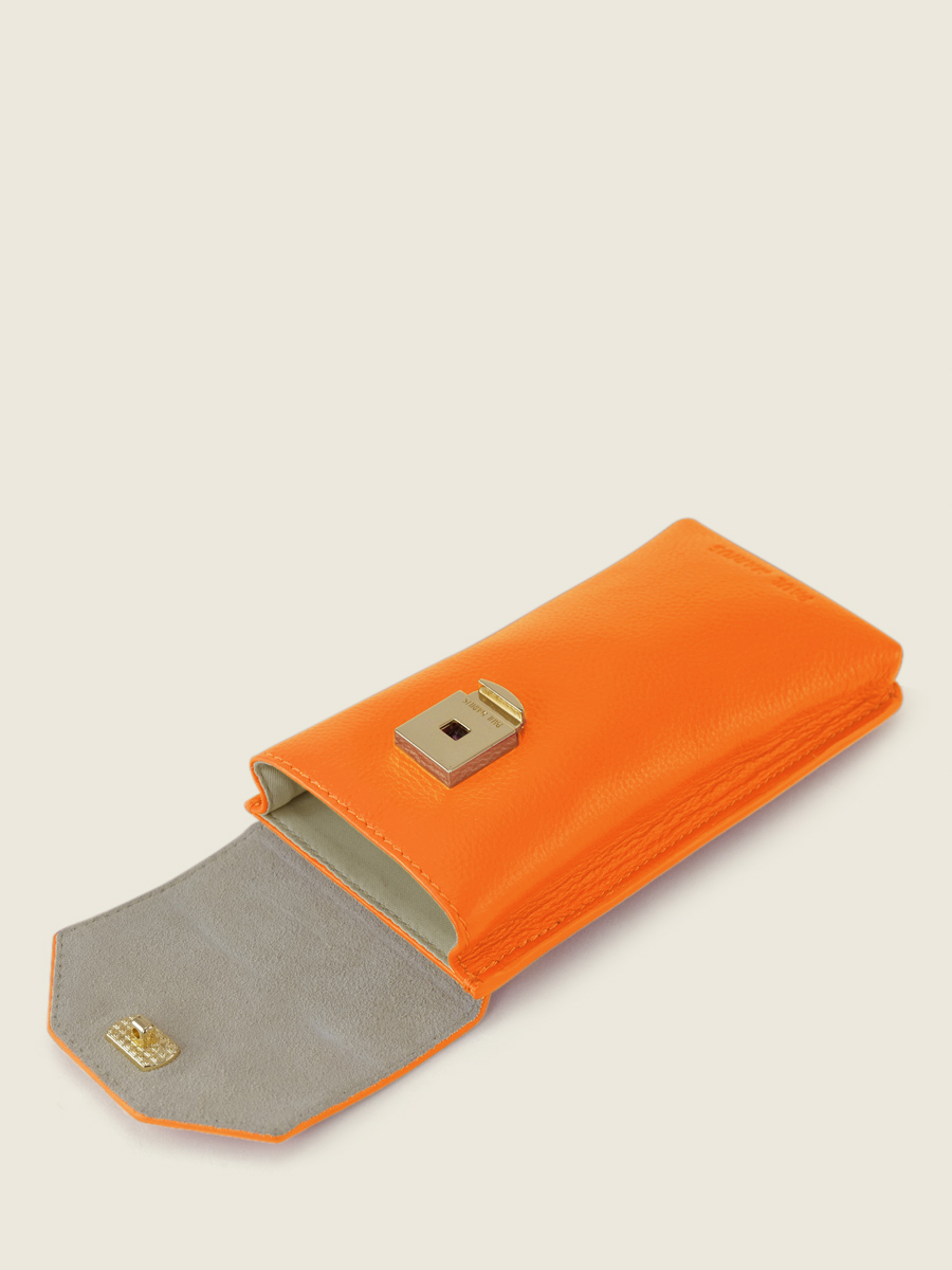 photo-vue-interieure-sac-telephone-cuir-orange-eva-sorbet-mangue-paul-marius-m71-sb-o