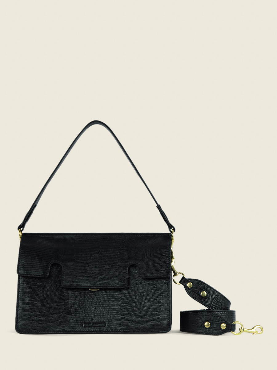 photo-vue-face-sac-baguette-cuir-noir-de-jais-gabrielle-1960-paul-marius-w42-l-b