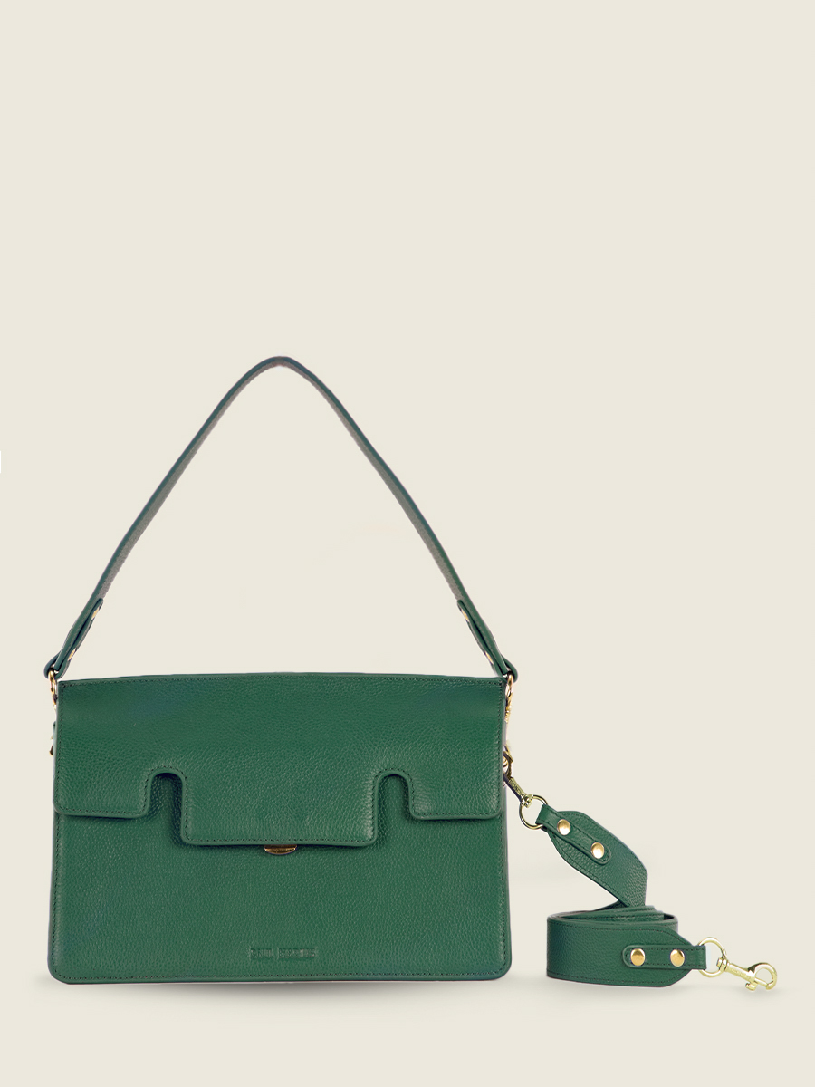 photo-vue-face-sac-baguette-cuir-vert-gabrielle-azur-vert-imperial-paul-marius-w42-az-gr
