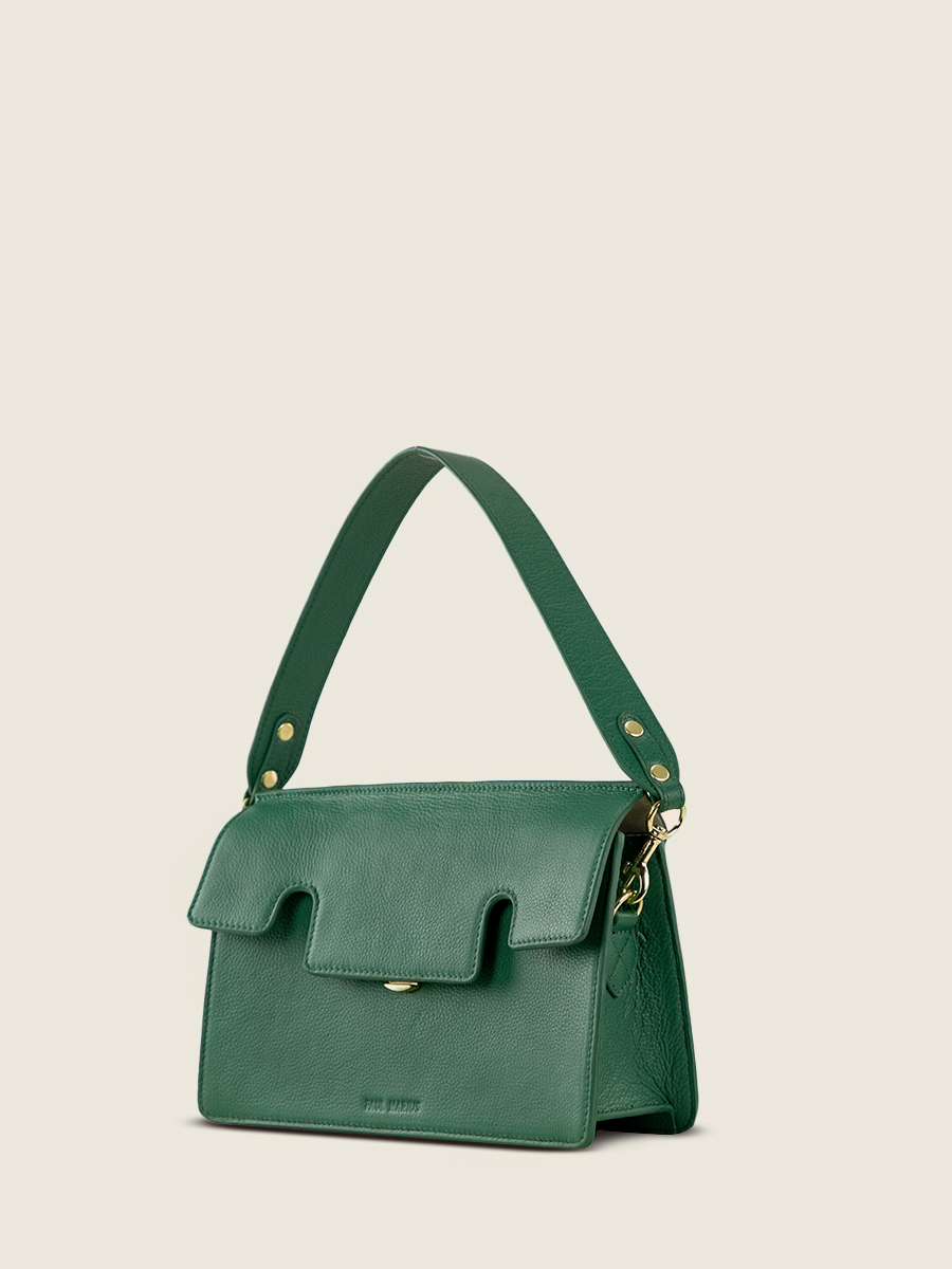 photo-vue-dos-sac-baguette-cuir-vert-gabrielle-azur-vert-imperial-paul-marius-w42-az-gr