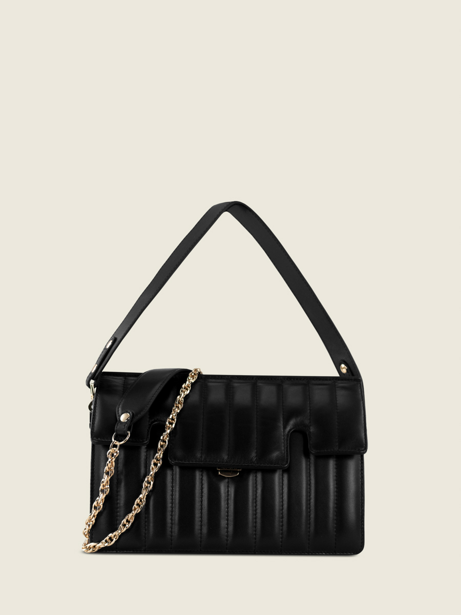 sac-baguette-matelasse-cuir-gabrielle-sellerie-noir-vue-face-w42-mat-s-b