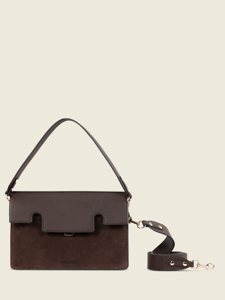 sac-baguette-cuir-gabrielle-chocolat-vue-face-w42-su-db