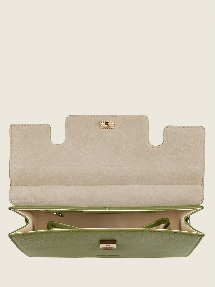 sac-baguette-cuir-gabrielle-vert-olive-vue-interieure-w42-gr-o