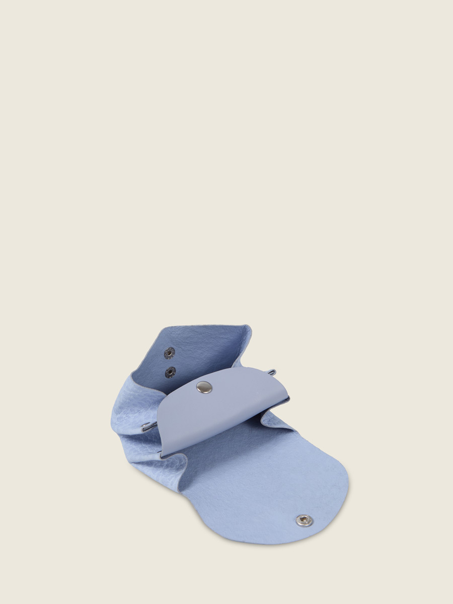 Porte-monnaie en cuir violet LeGustave - Lavande vue dos