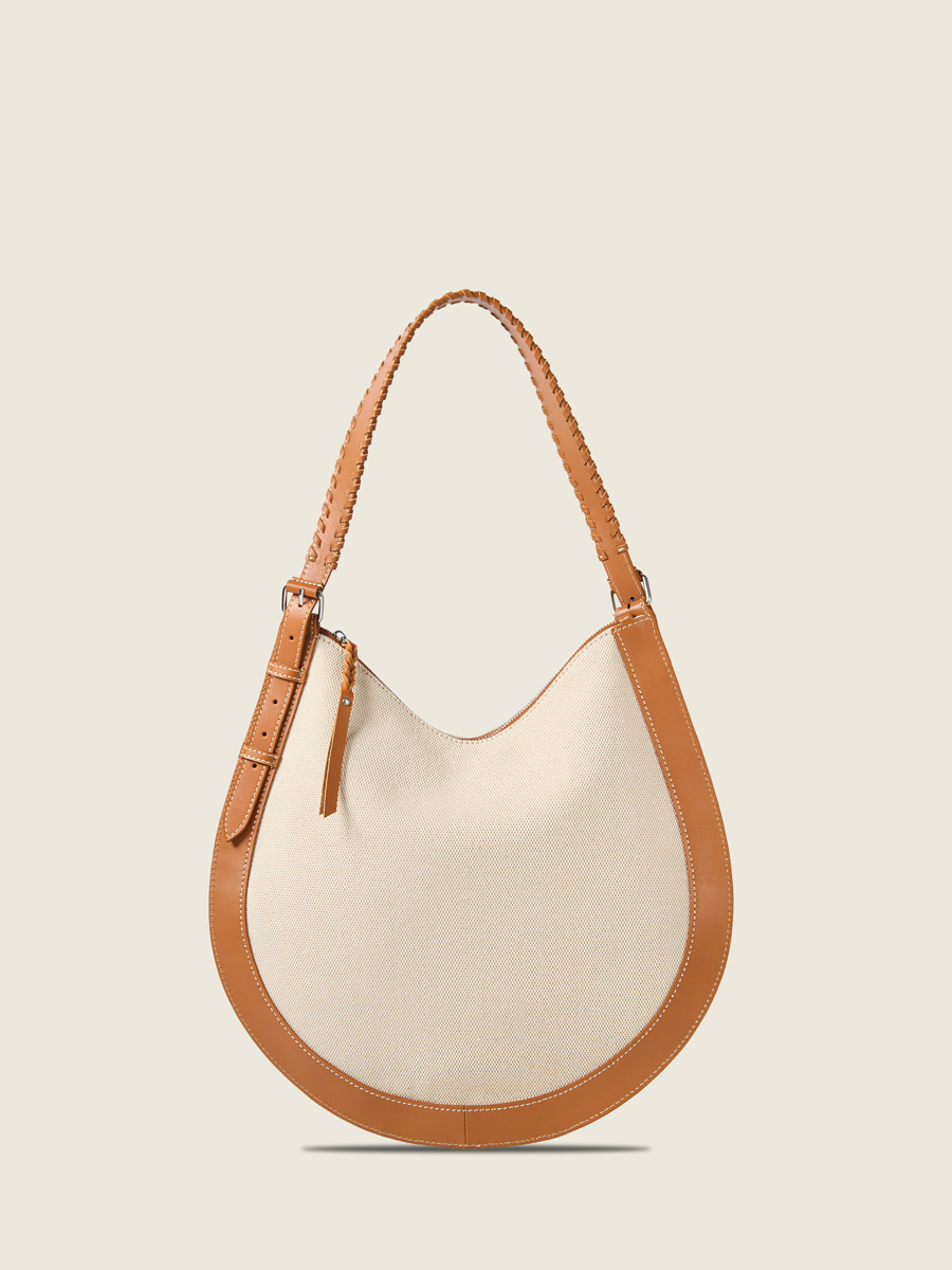 Sac hobo en toile beige LeHobo Escapade - Toile Beige vue dos