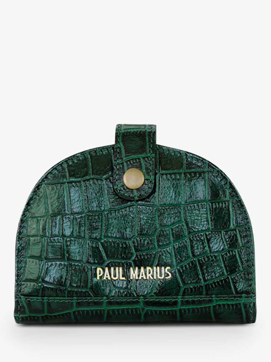 photo-vue-de-face-portefeuille-cuir-femme-leportefeuille-manon-n2-alligator-vert-paul-marius-m33-a-dg