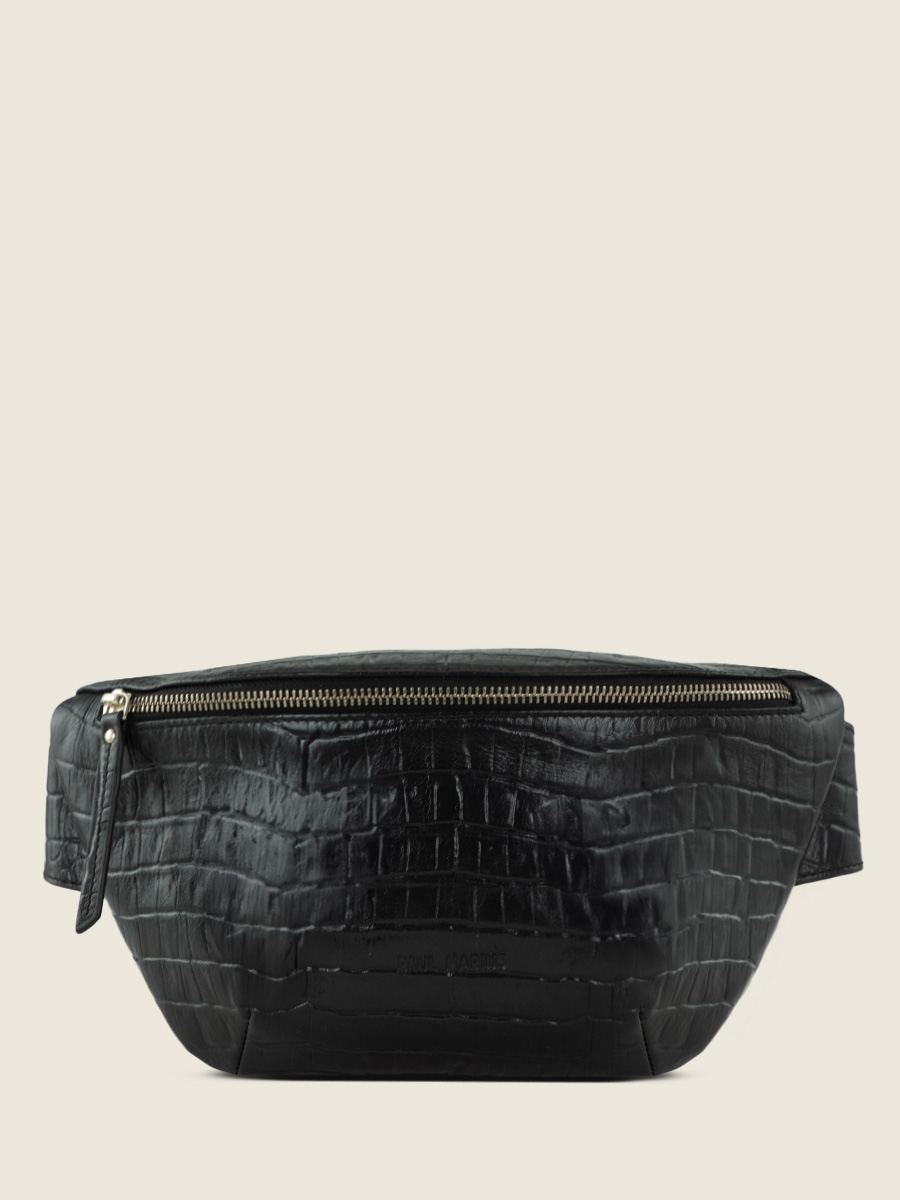 photo-vue-face-banane-cuir-noir-labanane-heritage-noir-de-jais-paul-marius-m503-cr-b