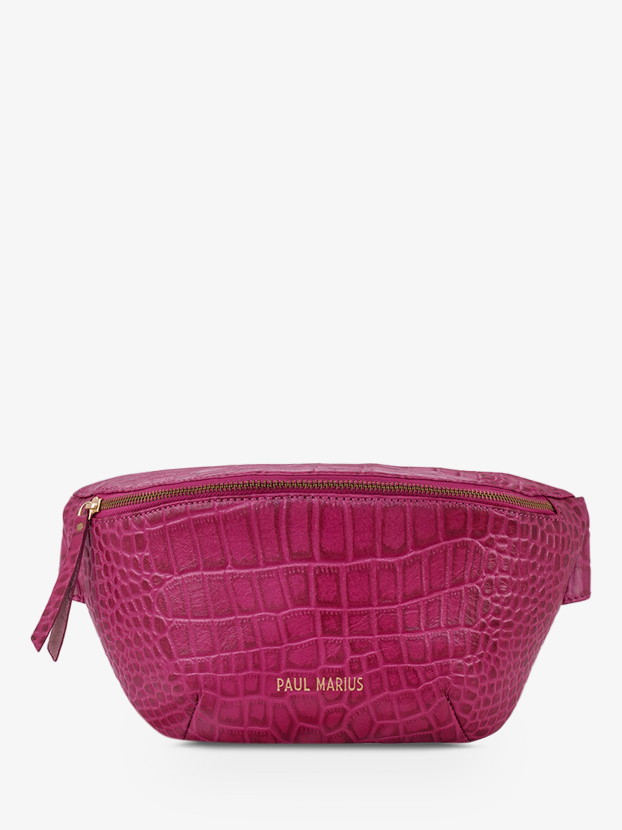 photo-vue-de-face-sac-banane-cuir-femme-labanane-alligator-rose-paul-marius-m503-a-pi