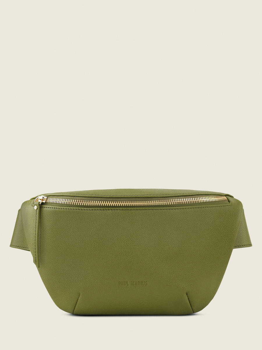 sac-banane-cuir-labanane-vert-olive-vue-face-m503-gr-o