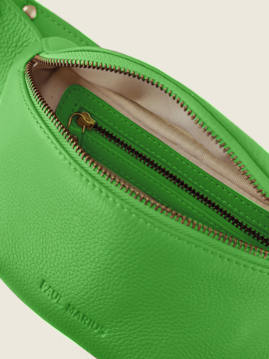 photo-vue-interieure-mini-sac-banane-cuir-vert-labanane-xs-sorbet-kiwi-paul-marius-m503xs-sb-gr